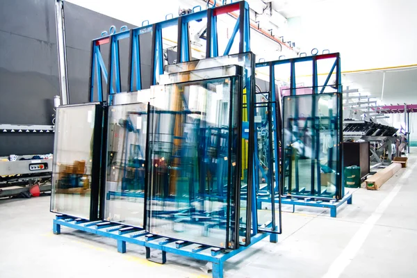 Fábrica de janela de vidro — Fotografia de Stock