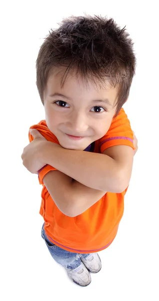 Happy little boy standing — Stock Photo, Image