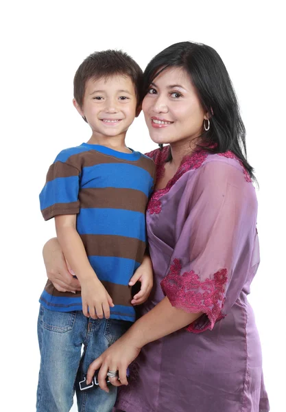 Happy mother with smiling boy — Stock Photo, Image