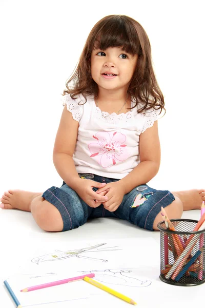 Little cute girl smilimg — Stock Photo, Image