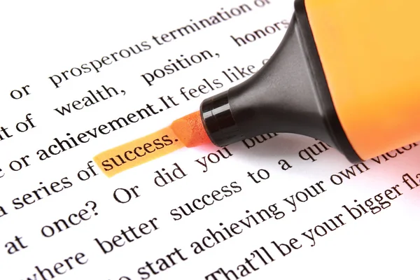 Marker and word success — Stock Photo, Image
