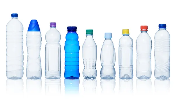 Su şişeleri koleksiyonu — Stok fotoğraf