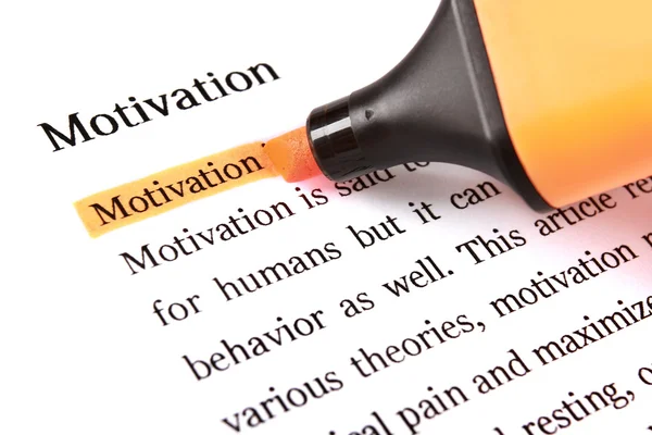 Highlighter and word motivation — Stock Photo, Image