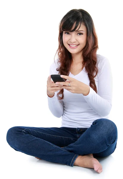 Woman text messaging — Stock Photo, Image