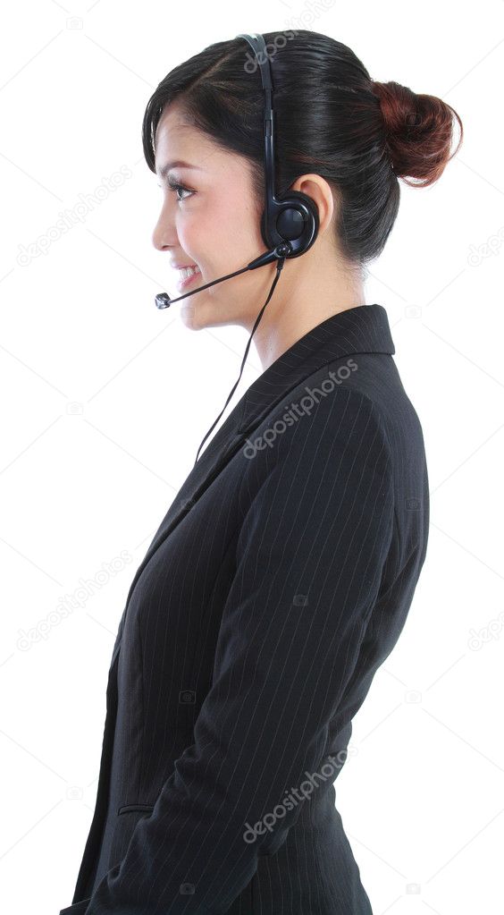 Female customer service operator