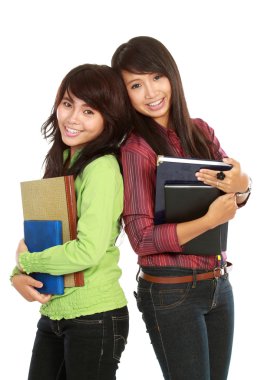 Two young student clipart