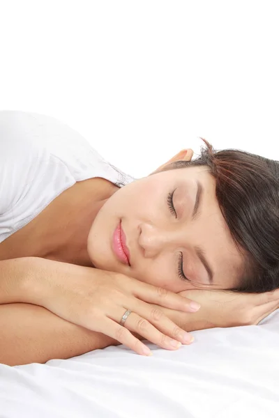 Piękna Śpiąca kobieta — Zdjęcie stockowe