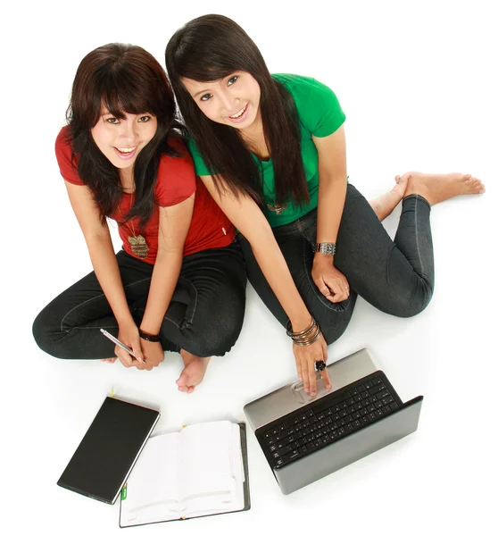 Two girls-students Royalty Free Stock Images