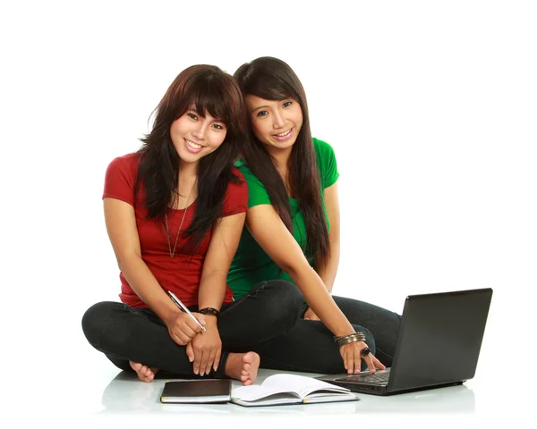 Two girls-students Stock Image
