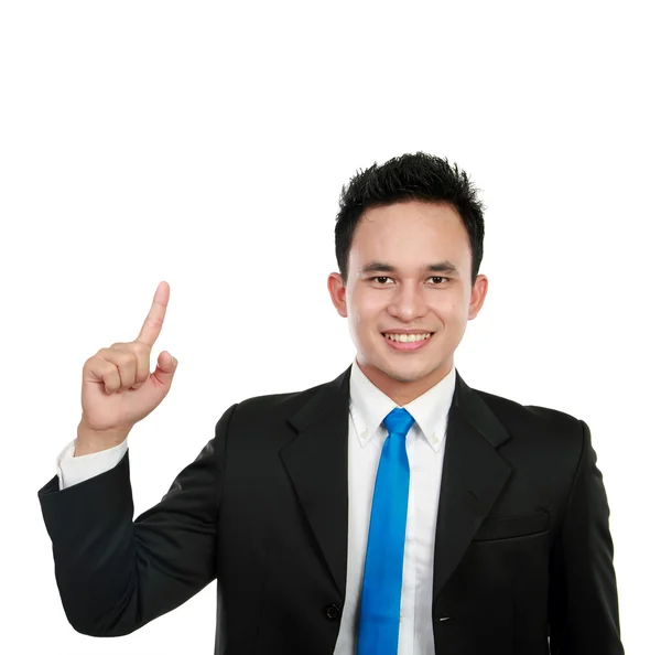 Buiness man pointing up — Stock Photo, Image