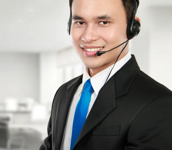 Male young call center — Stock Photo, Image