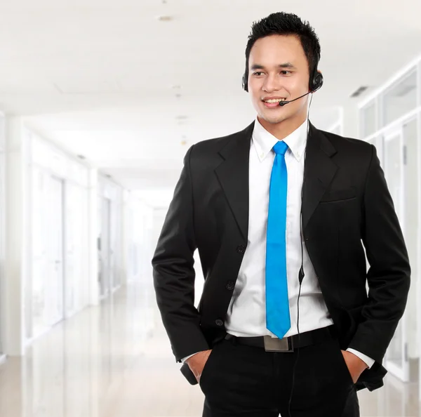 Male young call center — Stock Photo, Image