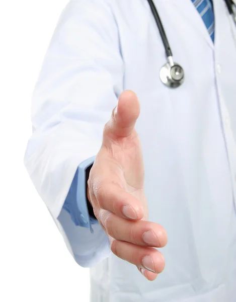 Lekarz daje rękę do uzgadniania — Zdjęcie stockowe