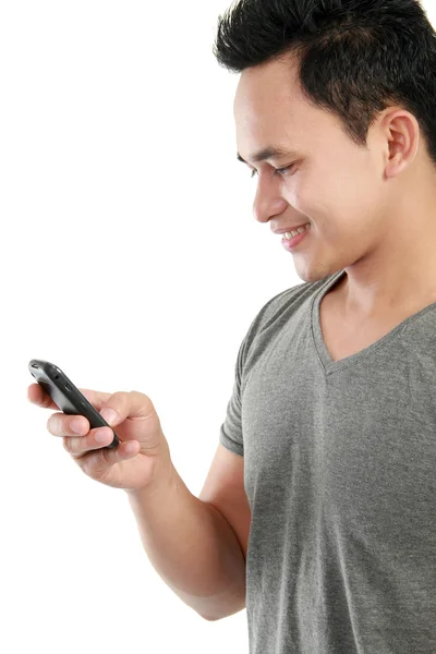 Man texting message — Stock Photo, Image