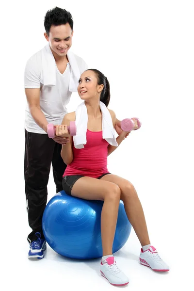 Man and woman doing sport — Stock Photo, Image