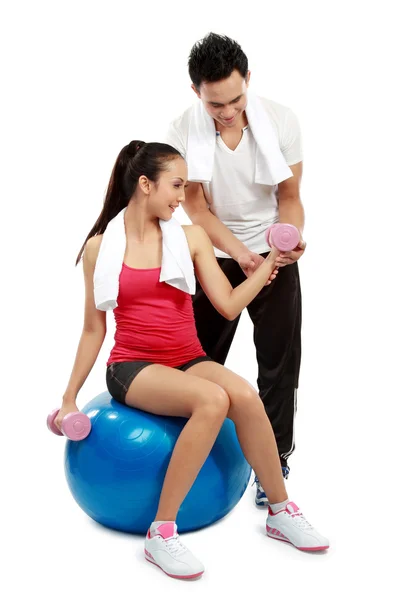 Man and woman doing sport — Stock Photo, Image