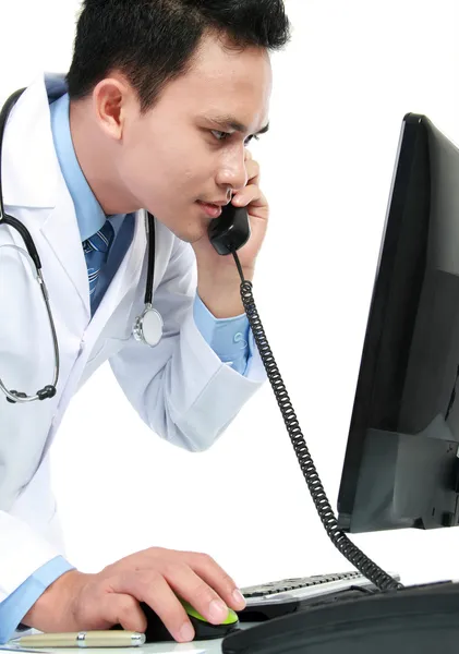 Male doctor working — Stock Photo, Image