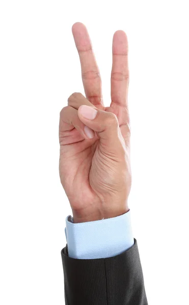 Hand peace sign — Stock Photo, Image