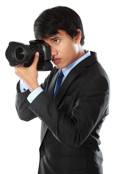 Photographer using dslr camera — Stock Photo, Image