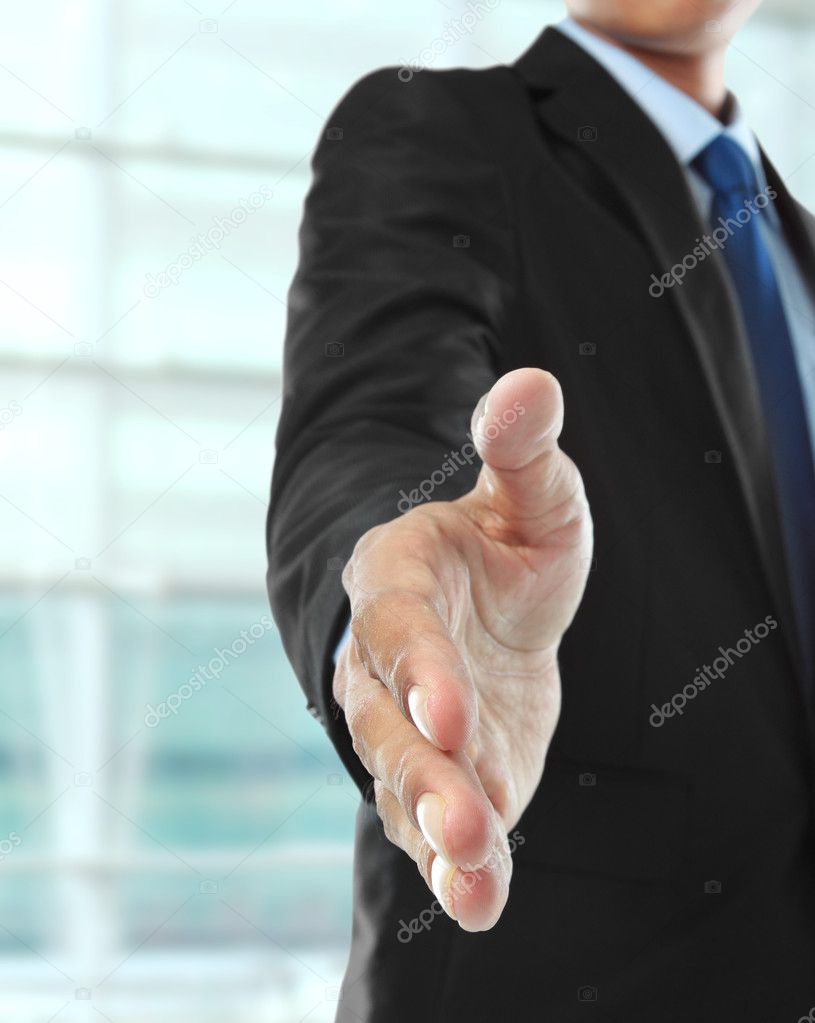 Business man hand shake