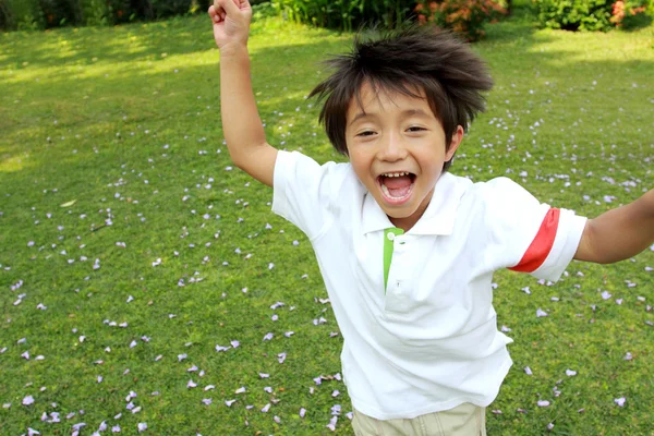 stock image Happy little boy running