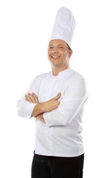 Šéfkuchař s úsměvem — Stock fotografie