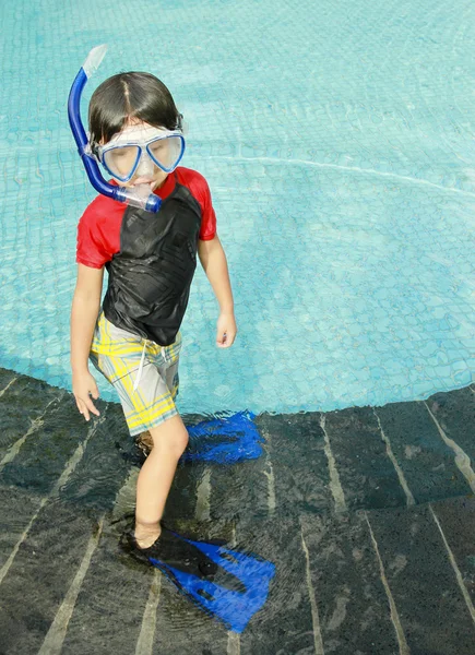 Έτοιμοι για κολύμπι παιδί — Φωτογραφία Αρχείου