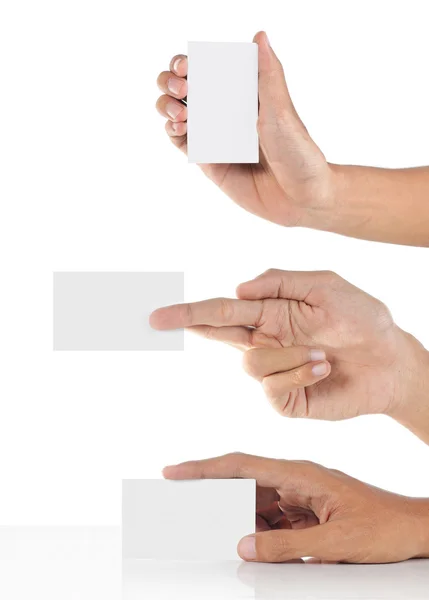 Hand and card — Stock Photo, Image