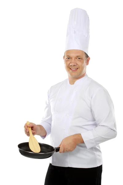 Koch gestikuliert — Stockfoto