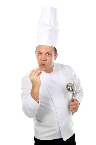 Koch gestikuliert — Stockfoto