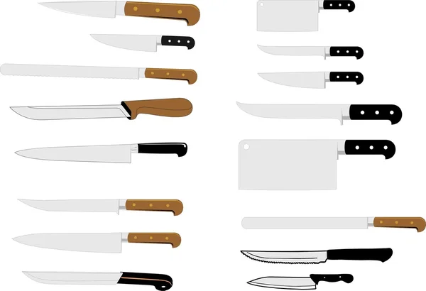 Kitchen knives — Stock Vector