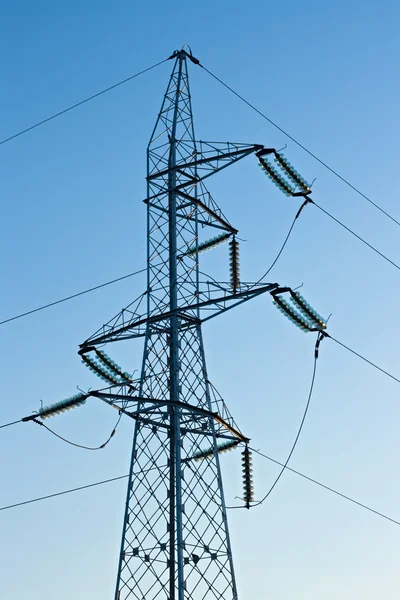 Stock image High voltage pylon with cables