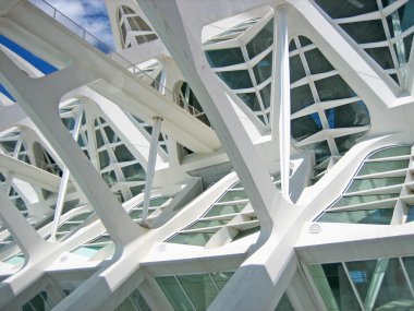 Structural details of a contemporary architecture clipart