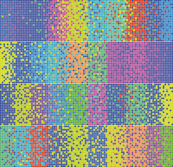 Soyut piksel renkli mozaik. vektör çizim — Stok Vektör