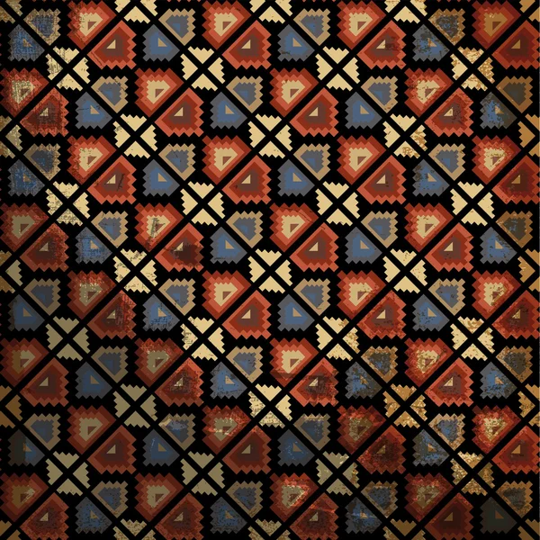 グランジ インカ パターン。ベクトル イラスト — ストックベクタ