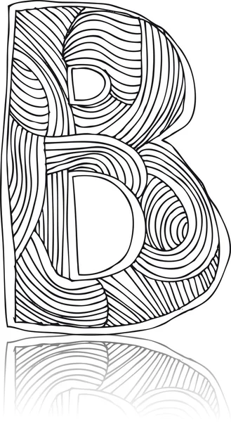 Abstrakt hand dras brev. vektor illustration — Stock vektor