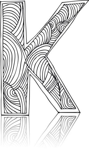 Carta dibujada a mano abstracta. Ilustración vectorial — Archivo Imágenes Vectoriales