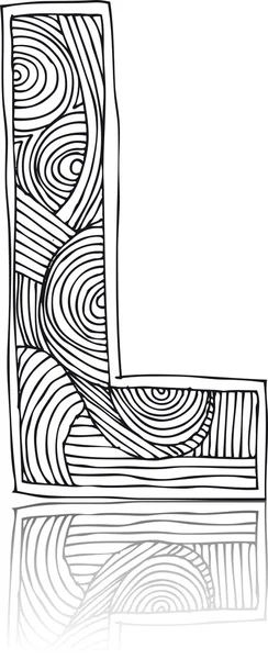 จดหมายที่วาดด้วยมือแบบนามธรรม รูปแบบเวกเตอร์ — ภาพเวกเตอร์สต็อก
