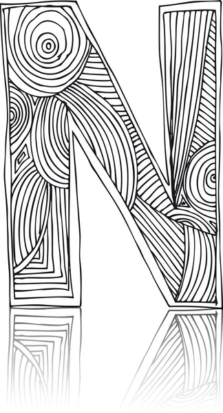 抽象的な手描きの手紙。ベクトル イラスト — ストックベクタ