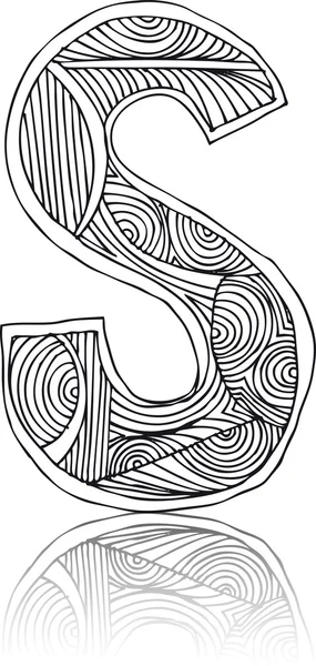 Carta dibujada a mano abstracta. Ilustración vectorial — Vector de stock