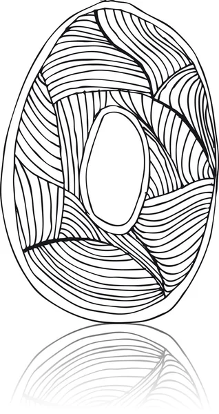 Número dibujado a mano abstracto Ilustración vectorial — Vector de stock