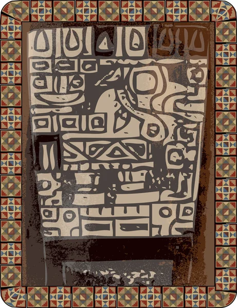 Icône Grunge inca. Illustration vectorielle — Image vectorielle