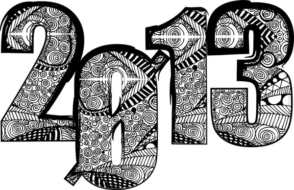 快乐新的一年 2013年。矢量插画 — 图库矢量图片