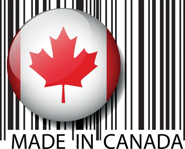 Code à barres fabriqué au Canada. Illustration vectorielle — Image vectorielle