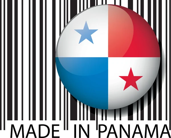 Feito no código de barras do Panamá. Ilustração vetorial — Vetor de Stock