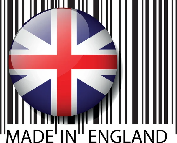 Κατασκευασμένα στην Αγγλία barcode. εικονογράφηση φορέας — Διανυσματικό Αρχείο