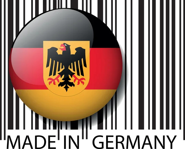 Κατασκευασμένα στην Γερμανία barcode. εικονογράφηση φορέας — Διανυσματικό Αρχείο