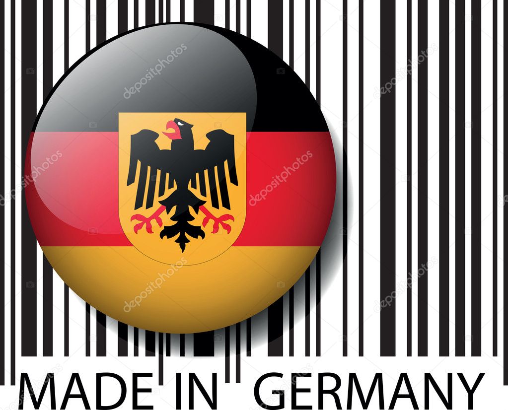 Made in Germany barcode. Vector illustration