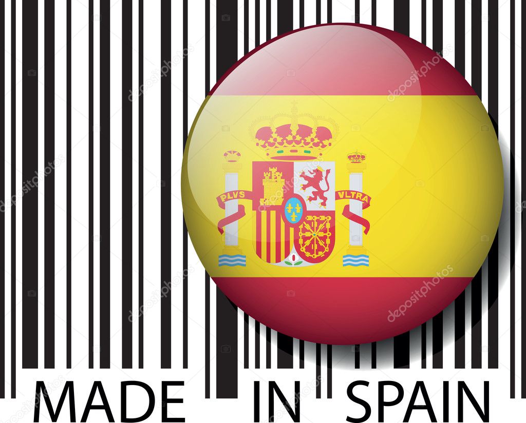 Made in Spain barcode. Vector illustration Stock Vector Image by