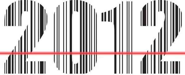 2012 Diseño de código de barras. Ilustración vectorial — Vector de stock